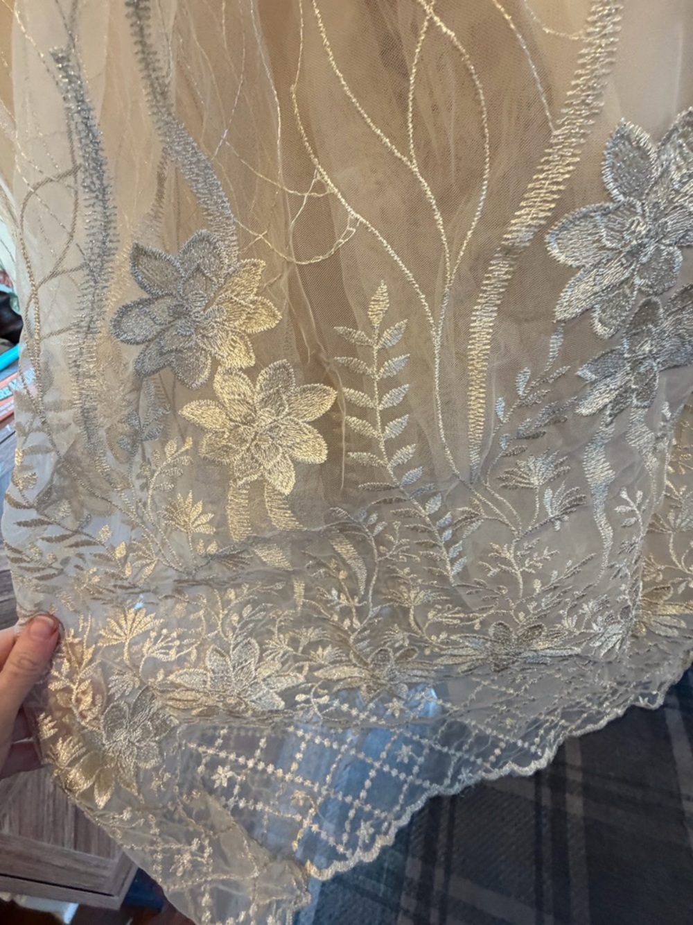 JessaKae Champagne Lace Tulle Ball Gown Dress - Picture 4 of 6